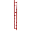 MUNK Schachtleiter aus GFK 300mm breit 9 Sprossen 2,52m lang