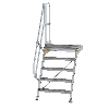 Treppe mit Plattform 60°, Handlauf, 800mm Stufenbreite, 5 Stufen Treppe mit Plattform 60°, Handlauf, 800mm Stufenbreite, 5 Stufen