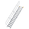 Treppe 45° inkl. Handlauf, 800mm Stufenbreite, 15 Stufen