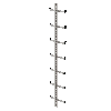 Einholmleiter Edelstahl V4A Länge 1,96m Einholmleiter Edelstahl V4A Länge 1,96m
