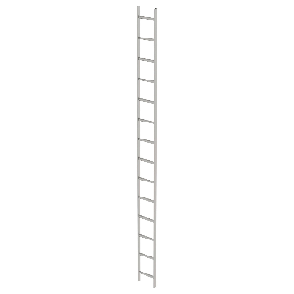 Schachtleiter aus Edelstahl 300mm breit 14 Sprossen 3,92m lang-Beschreibung lesen