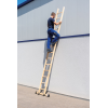 MUNK Holz-Anlegeleiter mit Traverse 14 Sprossen