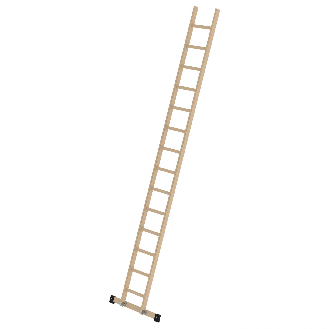MUNK Holz-Anlegeleiter mit Traverse 14 Sprossen-Beschreibung lesen