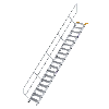 Treppe 45° inkl. Handlauf, 600mm Stufenbreite, 18 Stufen