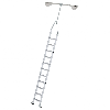 Aluminium-Regalleiter für Doppelregal drehbar 11 Stufen Aluminium-Regalleiter für Doppelregal drehbar 11 Stufen