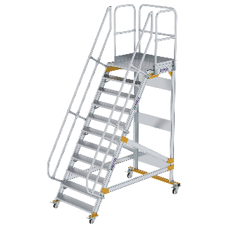 Plattformtreppe fahrbar 60° Stufenbreite 1000mm 11 Stufen-Beschreibung lesen