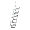 Treppe 45° inkl. Handlauf, 600mm Stufenbreite, 15 Stufen