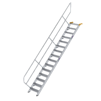 Treppe 45° inkl. Handlauf, 600mm Stufenbreite, 15 Stufen-Beschreibung lesen