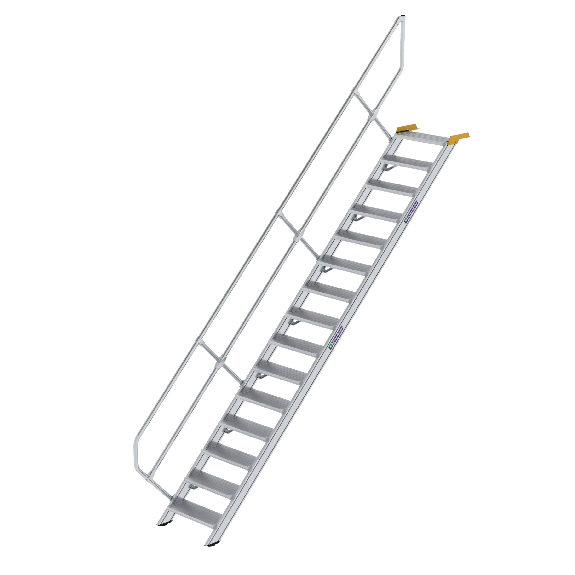 Treppe 45° inkl. Handlauf, 600mm Stufenbreite, 15 Stufen Treppe 45° inkl. Handlauf, 600mm Stufenbreite, 15 Stufen-Beschreibung lesen