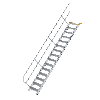 Treppe 45° inkl. Handlauf, 600mm Stufenbreite, 15 Stufen