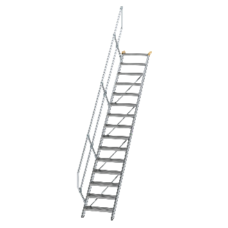 Treppe 45° inkl. Handlauf, 600mm Stufenbreite, 15 Stufen-Beschreibung lesen