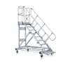 Plattformtreppe 60° mit Ergo-Stop, 1000mm Stufenbreite 9 Stufen