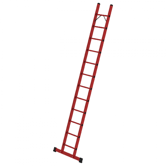 Vollkunststoff-Anlegeleiter mit Traverse 12 Sprossen Vollkunststoff-Anlegeleiter mit Traverse 12 Sprossen-Beschreibung lesen