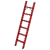 MUNK GFK- Stufen- Anlegeleiter mit 6 Stufen ohne Traverse