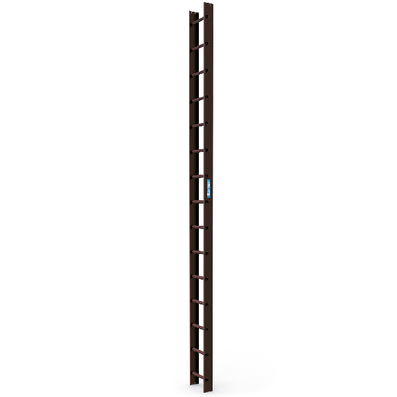 Zarges Dachleiter 15 Sprossen braun-Beschreibung lesen
