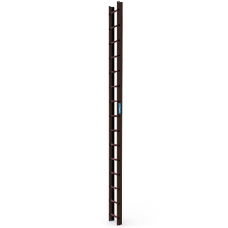 Zarges Dachleiter 15 Sprossen braun-Beschreibung lesen