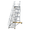 Plattformtreppe fahrbar 45° Stufenbreite 1000mm 16 Stufen Plattformtreppe fahrbar 45° Stufenbreite 1000mm 16 Stufen