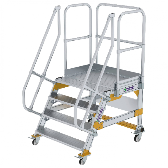 Plattformtreppe fahrbar 60° Stufenbreite 1000mm 4 Stufen Plattformtreppe fahrbar 60° Stufenbreite 1000mm 4 Stufen-Beschreibung lesen