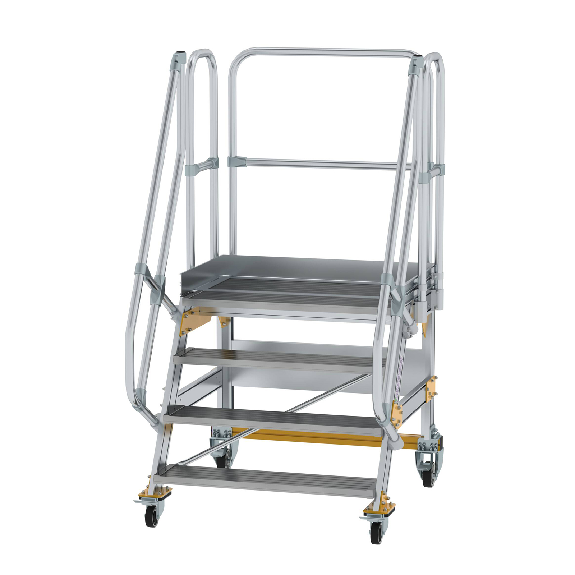 Plattformtreppe fahrbar 60° Stufenbreite 1000mm 4 Stufen Plattformtreppe fahrbar 60° Stufenbreite 1000mm 4 Stufen-Beschreibung lesen