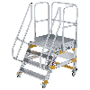 Plattformtreppe fahrbar 60° Stufenbreite 1000mm 4 Stufen