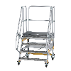 Plattformtreppe fahrbar 60° Stufenbreite 1000mm 4 Stufen Plattformtreppe fahrbar 60° Stufenbreite 1000mm 4 Stufen