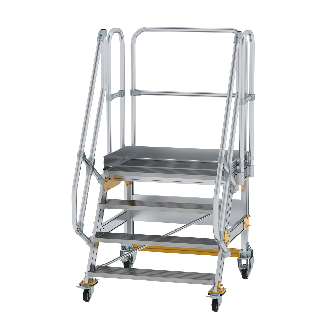 Plattformtreppe fahrbar 60° Stufenbreite 1000mm 4 Stufen-Beschreibung lesen