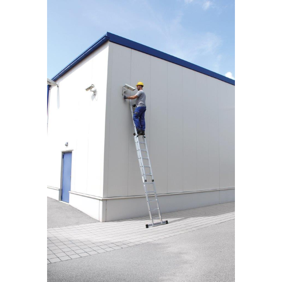 Schiebeleiter mit Traverse 2x16 Sprossen Schiebeleiter mit Traverse 2x16 Sprossen-Beschreibung lesen