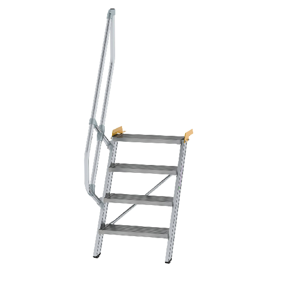 Escaleras 60° con pasamanos, ancho 600 mm, 4 escalones-Leer más