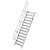 Treppe 60° inkl. Handlauf, 1000mm Stufenbreite, 13 Stufen