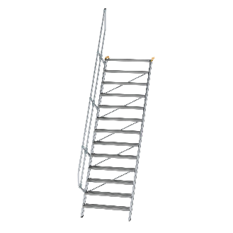 Treppe 60° inkl. Handlauf, 1000mm Stufenbreite, 13 Stufen-Beschreibung lesen