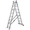 Krause Corda Aluminium-Mehrzweckleiter mit Dreifachfunktion 2x8 Sprossen Krause Corda Aluminium-Mehrzweckleiter mit Dreifachfunktion 2x8 Sprossen