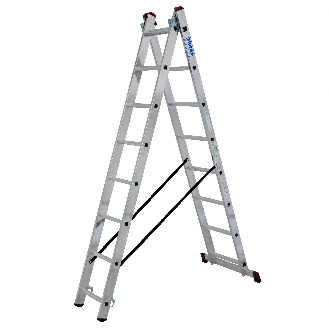 Krause Corda Aluminium-Mehrzweckleiter mit Dreifachfunktion 2x8 Sprossen-Beschreibung lesen