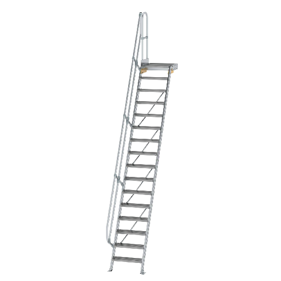 Ortsfeste Treppe mit Aluminiumplattform 60°-Beschreibung lesen