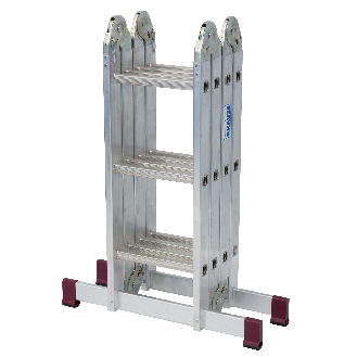 Krause Corda Gelenkleiter 4x3 Sprossen mit Plattform-Set-Beschreibung lesen