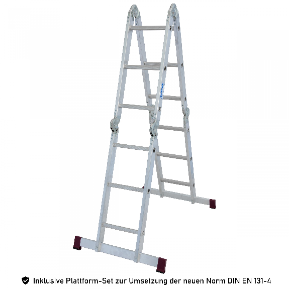 Krause Corda Gelenkleiter 4x3 Sprossen mit Plattform-Set Krause Corda Gelenkleiter 4x3 Sprossen mit Plattform-Set-Beschreibung lesen