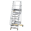 Plattformtreppe fahrbar 60° Stufenbreite 800mm 9 Stufen