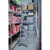 Aluminium-Regalleiter für Doppelregal drehbar 12 Stufen Aluminium-Regalleiter für Doppelregal drehbar 12 Stufen
