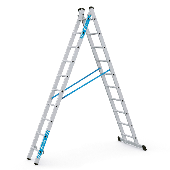 ZARGES Combimaster Plus X - échelle à rallonge combinée 2 x 10 échelons-Leggi tutto