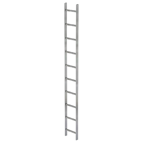 Échelle de puits MUNK en acier galvanisé, largeur 300 mm, 10 échelons, longueur 2,80 m-Leggi tutto