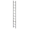 MUNK Schachtleiter Stahl verzinkt 300mm breit 10 Sprossen 2,80m lang