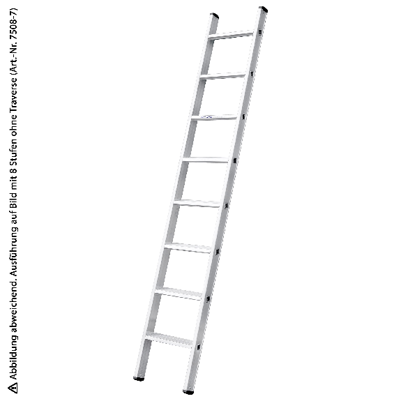 Stufen-Anlegeleiter Alu Ergo Plus mit Traverse und 16 Stufen 5,45m Stufen-Anlegeleiter Alu Ergo Plus mit Traverse und 16 Stufen 5,45m-Beschreibung lesen