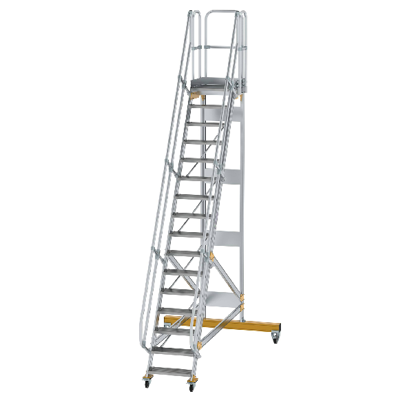 Plattformtreppe fahrbar 60° Stufenbreite 600mm 16 Stufen Plattformtreppe fahrbar 60° Stufenbreite 600mm 16 Stufen-Beschreibung lesen