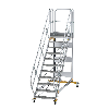 Plattformtreppe fahrbar 45° Stufenbreite 800mm 11 Stufen