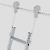 Fahrbare Aluminiumleiter mit 10 Stufen