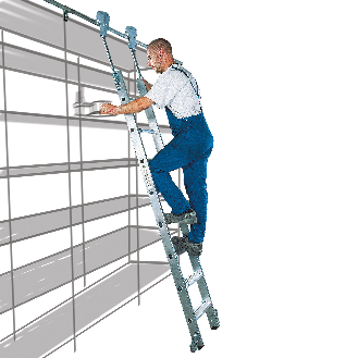 Fahrbare Aluminiumleiter mit 10 Stufen-Beschreibung lesen