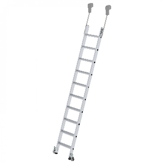 Aluminium-Regalleiter fahrbar 10 Stufen-Beschreibung lesen