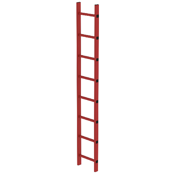 MUNK Schachtleiter aus GFK 300mm breit 8 Sprossen 2,24m lang-Beschreibung lesen