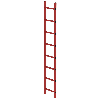 MUNK Schachtleiter aus GFK 300mm breit 8 Sprossen 2,24m lang
