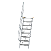 Treppe 60° inkl. Handlauf, 600mm Stufenbreite, 8 Stufen