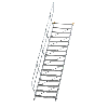 Treppe 45° inkl. Handlauf, 1000mm Stufenbreite, 16 Stufen Treppe 45° inkl. Handlauf, 1000mm Stufenbreite, 16 Stufen